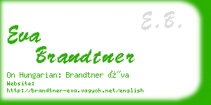 eva brandtner business card